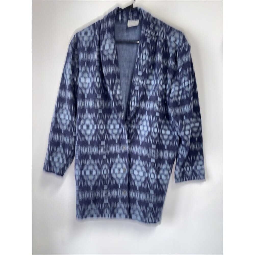 Jump Apparel Cardigan Women's S Blue Aztec Pattern
